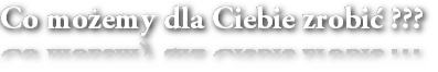 Co możemy dla Ciebie zrobić ???